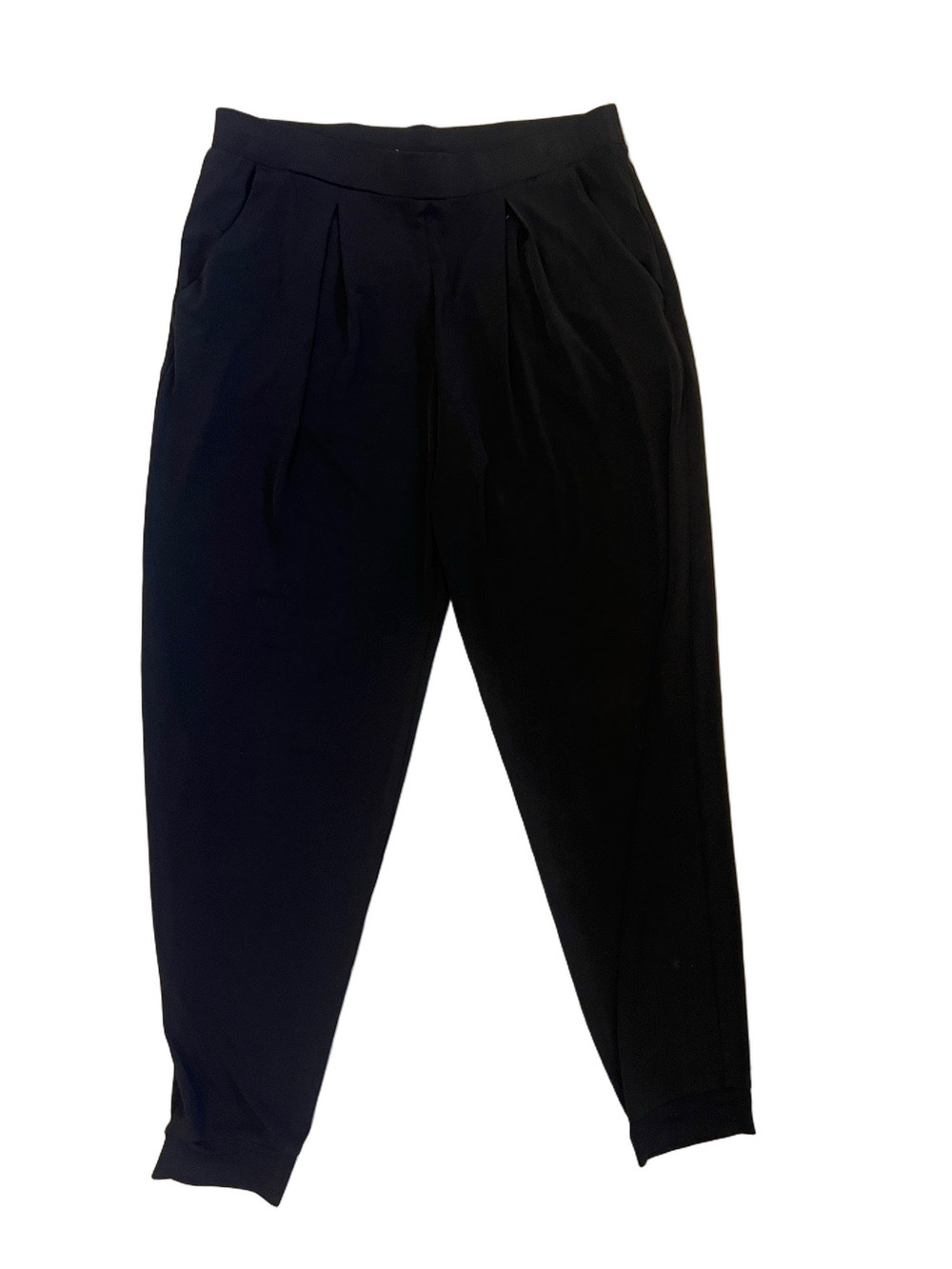 Express Black Pleated Tapered Ankle Pants β Size Small